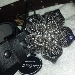 flower floral crystal belt